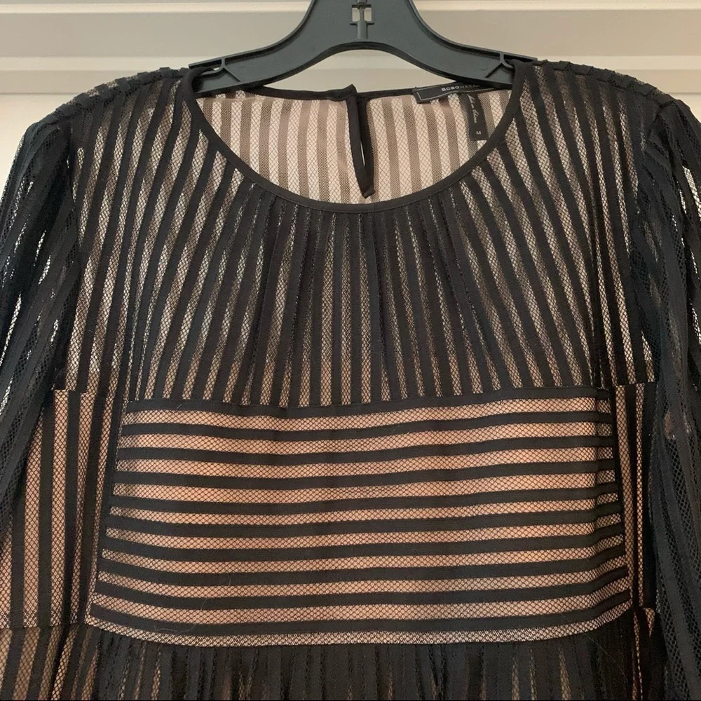 💞3 for $50💞BCBGMAXAZRIA black lace babydoll mini dress size Medium - Picture 11 of 14
